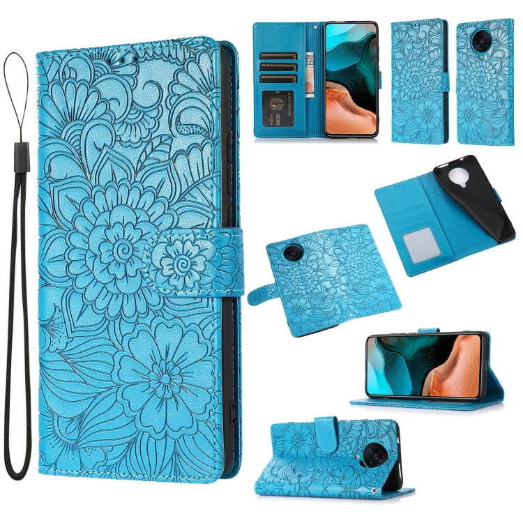 Skin Feel Embossed Sunflower Horizontal Flip Leather Case with Holder & Card Slots & Wallet & Lanyard, For Xiaomi Redmi 9, For Xiaomi Redmi 10X 5G, For Xiaomi Redmi K30 Pro, For Xiaomi Mi CC9 Pro, For Xiaomi Redmi K20, For Xiaomi Redmi 8               ...
