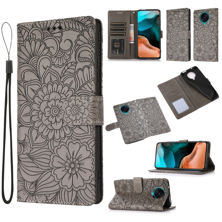 Skin Feel Embossed Sunflower Horizontal Flip Leather Case with Holder & Card Slots & Wallet & Lanyard, For Xiaomi Redmi 9, For Xiaomi Redmi 10X 5G, For Xiaomi Redmi K30 Pro, For Xiaomi Mi CC9 Pro, For Xiaomi Redmi K20, For Xiaomi Redmi 8               ...