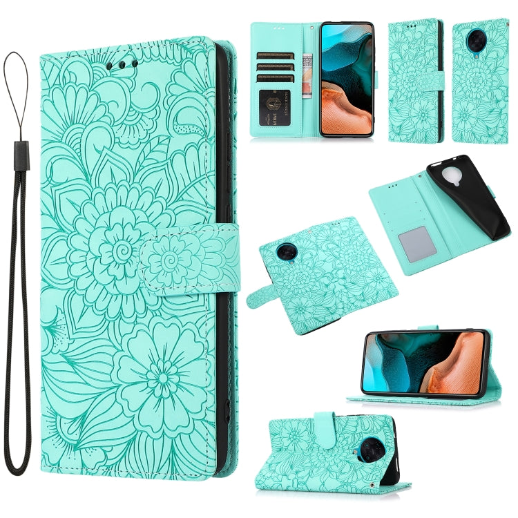 Skin Feel Embossed Sunflower Horizontal Flip Leather Case with Holder & Card Slots & Wallet & Lanyard, For Xiaomi Redmi 9, For Xiaomi Redmi 10X 5G, For Xiaomi Redmi K30 Pro, For Xiaomi Mi CC9 Pro, For Xiaomi Redmi K20, For Xiaomi Redmi 8               ...