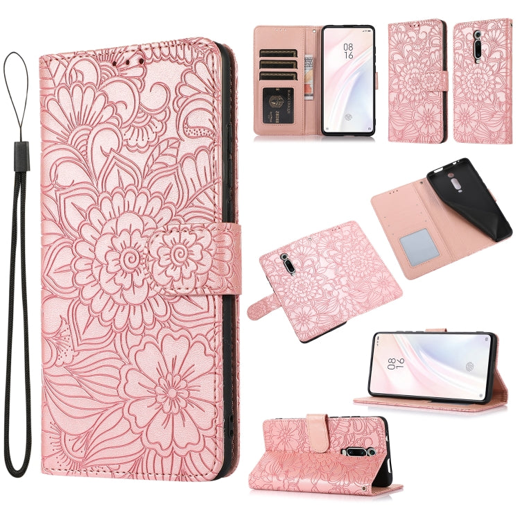 Skin Feel Embossed Sunflower Horizontal Flip Leather Case with Holder & Card Slots & Wallet & Lanyard, For Xiaomi Redmi 9, For Xiaomi Redmi 10X 5G, For Xiaomi Redmi K30 Pro, For Xiaomi Mi CC9 Pro, For Xiaomi Redmi K20, For Xiaomi Redmi 8               ...