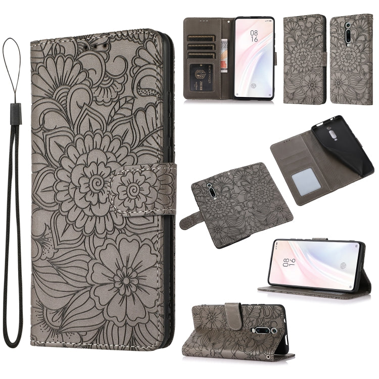 Skin Feel Embossed Sunflower Horizontal Flip Leather Case with Holder & Card Slots & Wallet & Lanyard, For Xiaomi Redmi 9, For Xiaomi Redmi 10X 5G, For Xiaomi Redmi K30 Pro, For Xiaomi Mi CC9 Pro, For Xiaomi Redmi K20, For Xiaomi Redmi 8               ...