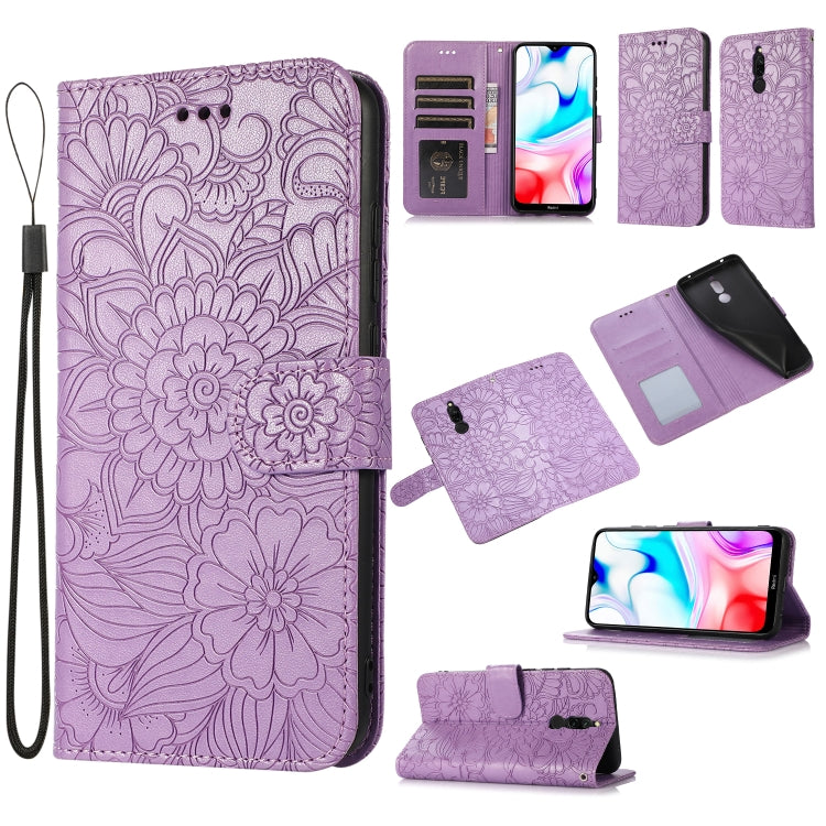 Skin Feel Embossed Sunflower Horizontal Flip Leather Case with Holder & Card Slots & Wallet & Lanyard, For Xiaomi Redmi 9, For Xiaomi Redmi 10X 5G, For Xiaomi Redmi K30 Pro, For Xiaomi Mi CC9 Pro, For Xiaomi Redmi K20, For Xiaomi Redmi 8               ...