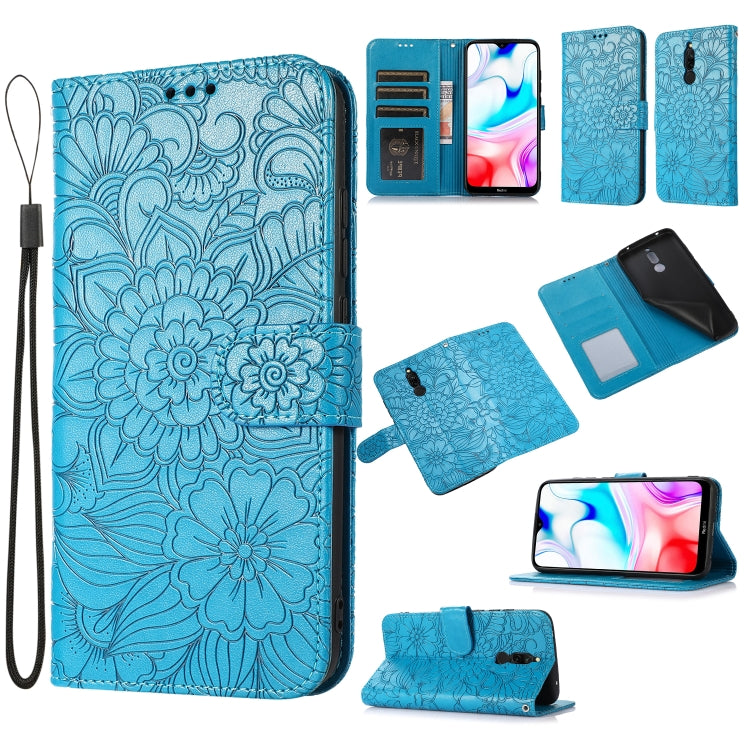 Skin Feel Embossed Sunflower Horizontal Flip Leather Case with Holder & Card Slots & Wallet & Lanyard, For Xiaomi Redmi 9, For Xiaomi Redmi 10X 5G, For Xiaomi Redmi K30 Pro, For Xiaomi Mi CC9 Pro, For Xiaomi Redmi K20, For Xiaomi Redmi 8               ...