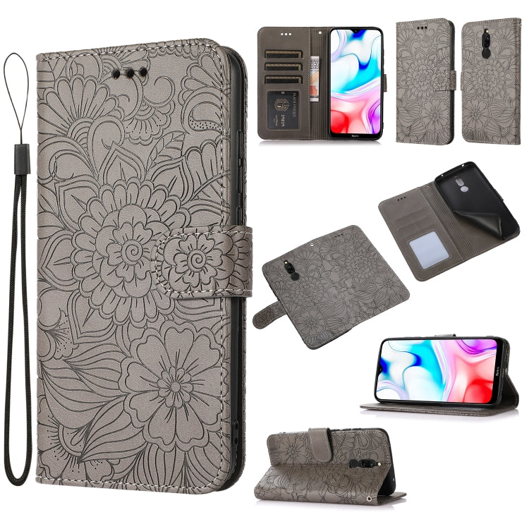 Skin Feel Embossed Sunflower Horizontal Flip Leather Case with Holder & Card Slots & Wallet & Lanyard, For Xiaomi Redmi 9, For Xiaomi Redmi 10X 5G, For Xiaomi Redmi K30 Pro, For Xiaomi Mi CC9 Pro, For Xiaomi Redmi K20, For Xiaomi Redmi 8               ...