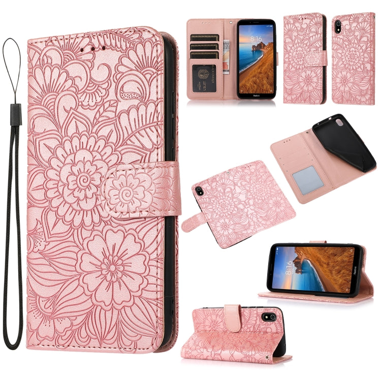 Skin Feel Embossed Sunflower Horizontal Flip Leather Case with Holder & Card Slots & Wallet & Lanyard, For Xiaomi Redmi 9, For Xiaomi Redmi 10X 5G, For Xiaomi Redmi K30 Pro, For Xiaomi Mi CC9 Pro, For Xiaomi Redmi K20, For Xiaomi Redmi 8               ...