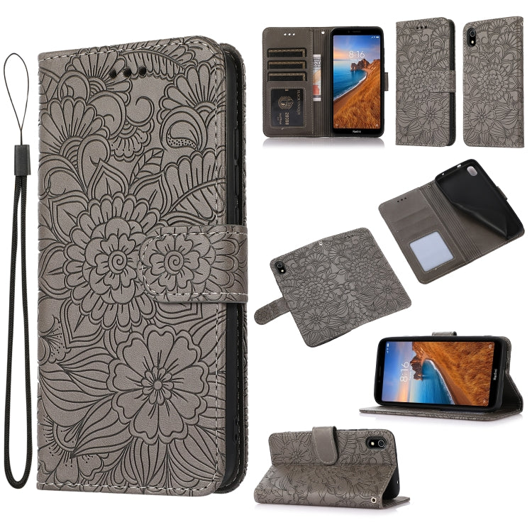 Skin Feel Embossed Sunflower Horizontal Flip Leather Case with Holder & Card Slots & Wallet & Lanyard, For Xiaomi Redmi 9, For Xiaomi Redmi 10X 5G, For Xiaomi Redmi K30 Pro, For Xiaomi Mi CC9 Pro, For Xiaomi Redmi K20, For Xiaomi Redmi 8               ...