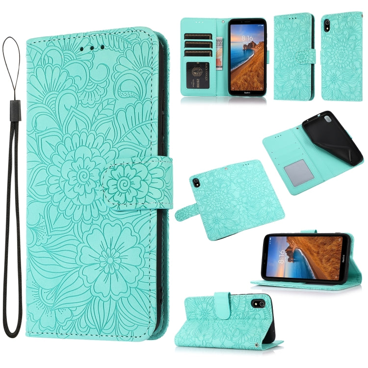Skin Feel Embossed Sunflower Horizontal Flip Leather Case with Holder & Card Slots & Wallet & Lanyard, For Xiaomi Redmi 9, For Xiaomi Redmi 10X 5G, For Xiaomi Redmi K30 Pro, For Xiaomi Mi CC9 Pro, For Xiaomi Redmi K20, For Xiaomi Redmi 8               ...