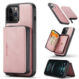 JEEHOOD Magnetic Zipper Horizontal Flip Leather Case with Holder & Card Slot & Wallet, For iPhone 12 mini, For iPhone 12 / 12 Pro, For iPhone 12 Pro Max