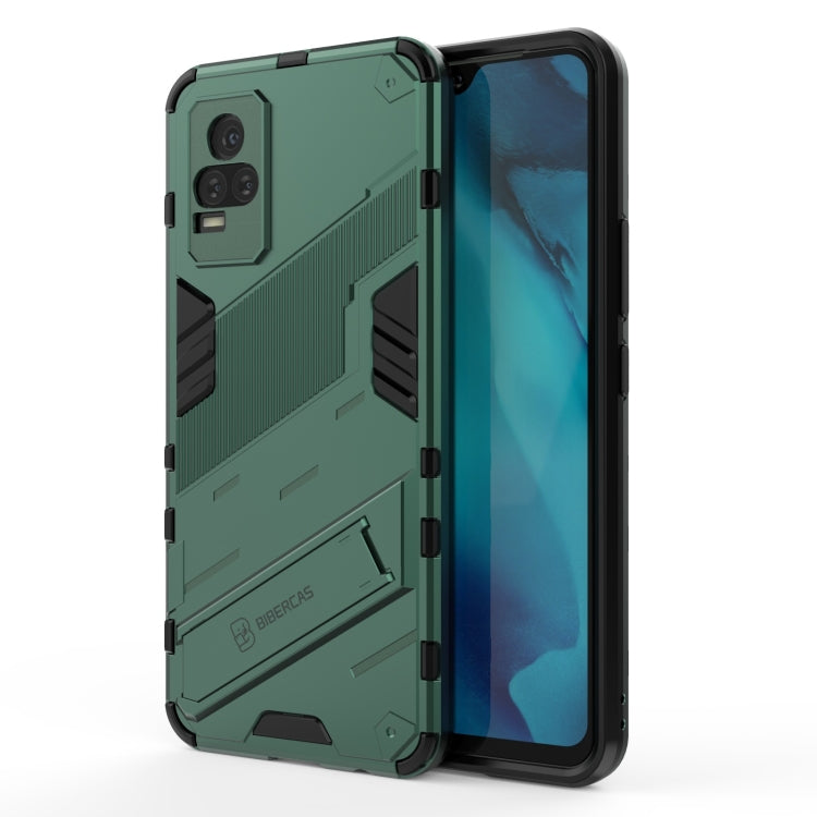 Punk Armor 2 in 1 PC + TPU Shockproof Case with Invisible Holder, For vivo Y37 / V21e 4G, For Samsung Galaxy A52 5G