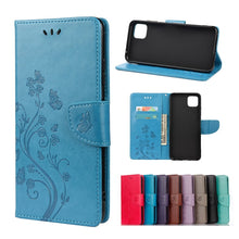 Load image into Gallery viewer, Butterfly Flower Pattern Horizontal Flip Leather Case with Holder &amp; Card Slots &amp; Wallet, For Samsung Galaxy A22 5G, For Sony Xperia 10 III, For Xiaomi Mi 11