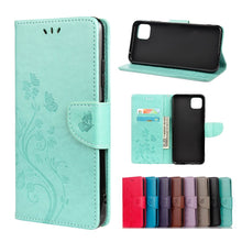 Load image into Gallery viewer, Butterfly Flower Pattern Horizontal Flip Leather Case with Holder &amp; Card Slots &amp; Wallet, For Samsung Galaxy A22 5G, For Sony Xperia 10 III, For Xiaomi Mi 11