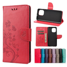Load image into Gallery viewer, Butterfly Flower Pattern Horizontal Flip Leather Case with Holder &amp; Card Slots &amp; Wallet, For Samsung Galaxy A22 5G, For Sony Xperia 10 III, For Xiaomi Mi 11