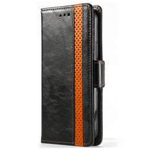 Load image into Gallery viewer, CaseNeo Business Splicing Dual Magnetic Buckle Horizontal Flip PU Leather Case with Holder &amp; Card Slots &amp; Wallet, For iPhone 12 / 12 Pro, For iPhone 12 Pro Max, For iPhone 11 Pro, For iPhone 11, For iPhone 11 Pro Max