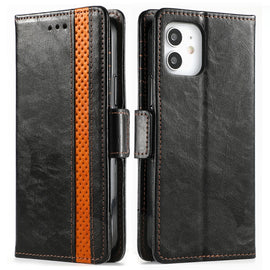 CaseNeo Business Splicing Dual Magnetic Buckle Horizontal Flip PU Leather Case with Holder & Card Slots & Wallet, For iPhone 12 / 12 Pro, For iPhone 12 Pro Max, For iPhone 11 Pro, For iPhone 11, For iPhone 11 Pro Max
