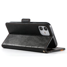 Load image into Gallery viewer, CaseNeo Business Splicing Dual Magnetic Buckle Horizontal Flip PU Leather Case with Holder &amp; Card Slots &amp; Wallet, For iPhone 12 / 12 Pro, For iPhone 12 Pro Max, For iPhone 11 Pro, For iPhone 11, For iPhone 11 Pro Max