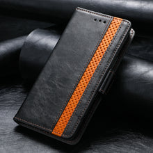 Load image into Gallery viewer, CaseNeo Business Splicing Dual Magnetic Buckle Horizontal Flip PU Leather Case with Holder &amp; Card Slots &amp; Wallet, For iPhone 12 / 12 Pro, For iPhone 12 Pro Max, For iPhone 11 Pro, For iPhone 11, For iPhone 11 Pro Max