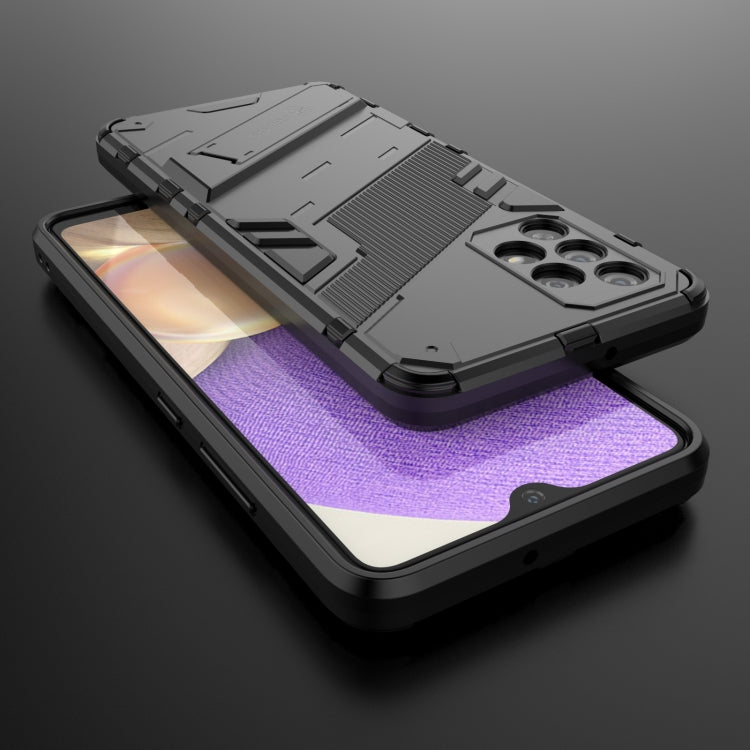 Punk Armor 2 in 1 PC + TPU Shockproof Case with Invisible Holder, For Samsung Galaxy A32 4G