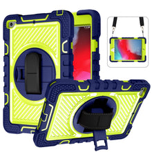 Load image into Gallery viewer, 360 Degree Rotation Contrast Color Shockproof Silicone + PC Case with Holder &amp; Hand Grip Strap &amp; Shoulder Strap, For iPad mini (2019) / 4, For Samsung Galaxy Tab A7 10.4 (2020) T500/T505