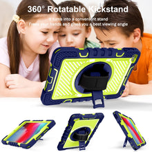 Load image into Gallery viewer, 360 Degree Rotation Contrast Color Shockproof Silicone + PC Case with Holder &amp; Hand Grip Strap &amp; Shoulder Strap, For iPad mini (2019) / 4, For Samsung Galaxy Tab A7 10.4 (2020) T500/T505