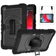 Load image into Gallery viewer, 360 Degree Rotation Contrast Color Shockproof Silicone + PC Case with Holder &amp; Hand Grip Strap &amp; Shoulder Strap, For iPad mini (2019) / 4, For Samsung Galaxy Tab A7 10.4 (2020) T500/T505
