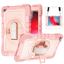 Load image into Gallery viewer, 360 Degree Rotation Contrast Color Shockproof Silicone + PC Case with Holder &amp; Hand Grip Strap &amp; Shoulder Strap, For iPad mini (2019) / 4, For Samsung Galaxy Tab A7 10.4 (2020) T500/T505