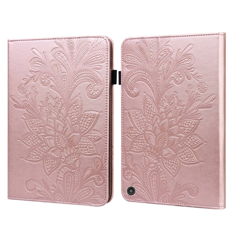 Lace Flower Embossing Pattern Horizontal Flip Leather Case with Holder & Card Slots & Wallet & Photo Frame, For Huawei MediaPad M5 Lite, For Amazon Kindle Fire HD 8 2019/2018/2017/2016, For Amazon Kindle Fire HD 10 2021 / HD 10 Plus 2021               ...