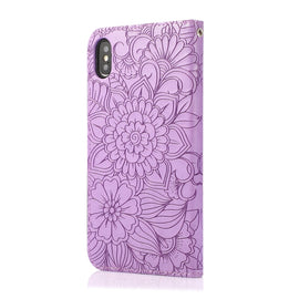 Skin Feel Embossed Sunflower Horizontal Flip Leather Case with Holder & Card Slots & Wallet & Lanyard, For iPhone X / XS, For iPhone XS Max, For iPhone 6 / 6s, For iPhone 6 Plus / 6s Plus, For iPhone 7 Plus / 8 Plus, For iPhone 7 / 8 / SE(2020)