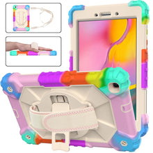 Load image into Gallery viewer, Contrast Color Robot Shockproof Silicon + PC Protective Case with Holder &amp; Shoulder Strap, For Samsung Galaxy Tab A 8.0 (2019)T290/T295