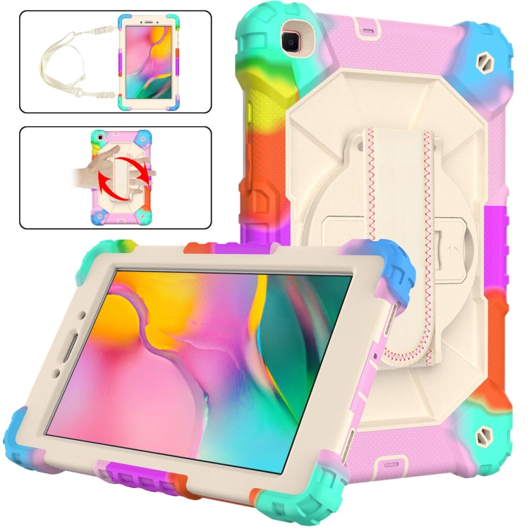 Contrast Color Robot Shockproof Silicon + PC Protective Case with Holder & Shoulder Strap, For Samsung Galaxy Tab A 8.0 (2019)T290/T295
