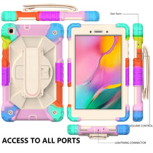 Load image into Gallery viewer, Contrast Color Robot Shockproof Silicon + PC Protective Case with Holder &amp; Shoulder Strap, For Samsung Galaxy Tab A 8.0 (2019)T290/T295