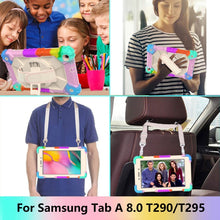 Load image into Gallery viewer, Contrast Color Robot Shockproof Silicon + PC Protective Case with Holder &amp; Shoulder Strap, For Samsung Galaxy Tab A 8.0 (2019)T290/T295