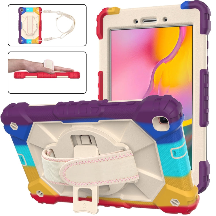 Contrast Color Robot Shockproof Silicon + PC Protective Case with Holder & Shoulder Strap, For Samsung Galaxy Tab A 8.0 (2019)T290/T295