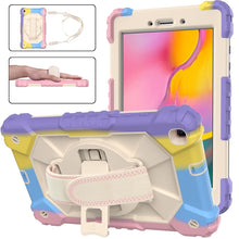 Load image into Gallery viewer, Contrast Color Robot Shockproof Silicon + PC Protective Case with Holder &amp; Shoulder Strap, For Samsung Galaxy Tab A 8.0 (2019)T290/T295