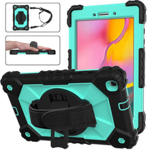 Load image into Gallery viewer, Contrast Color Robot Shockproof Silicon + PC Protective Case with Holder &amp; Shoulder Strap, For Samsung Galaxy Tab A 8.0 (2019)T290/T295