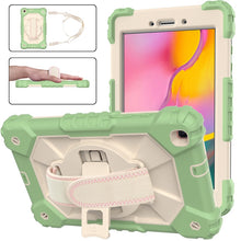 Load image into Gallery viewer, Contrast Color Robot Shockproof Silicon + PC Protective Case with Holder &amp; Shoulder Strap, For Samsung Galaxy Tab A 8.0 (2019)T290/T295