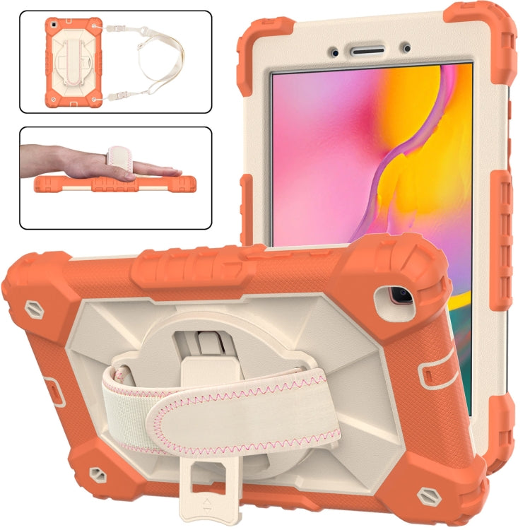 Contrast Color Robot Shockproof Silicon + PC Protective Case with Holder & Shoulder Strap, For Samsung Galaxy Tab A 8.0 (2019)T290/T295