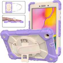 Load image into Gallery viewer, Contrast Color Robot Shockproof Silicon + PC Protective Case with Holder &amp; Shoulder Strap, For Samsung Galaxy Tab A 8.0 (2019)T290/T295