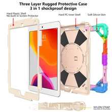 Load image into Gallery viewer, Contrast Color Robot Shockproof Silicon + PC Protective Case with Holder &amp; Shoulder Strap, For iPad 9.7 (2018) &amp; (2017) / Air 2 / Air
