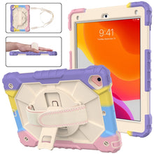 Load image into Gallery viewer, Contrast Color Robot Shockproof Silicon + PC Protective Case with Holder &amp; Shoulder Strap, For iPad 9.7 (2018) &amp; (2017) / Air 2 / Air