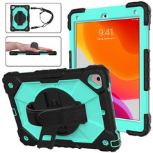 Load image into Gallery viewer, Contrast Color Robot Shockproof Silicon + PC Protective Case with Holder &amp; Shoulder Strap, For iPad 9.7 (2018) &amp; (2017) / Air 2 / Air