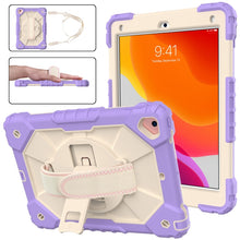 Load image into Gallery viewer, Contrast Color Robot Shockproof Silicon + PC Protective Case with Holder &amp; Shoulder Strap, For iPad 9.7 (2018) &amp; (2017) / Air 2 / Air