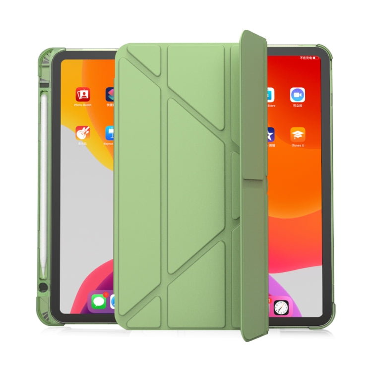 Multi-folding Horizontal Flip PU Leather + TPU Aitbag Shockproof Half Paste Case with Holder & Pen Slot & Sleep / Wake-up Function, For iPad Pro 11 2022 / 2020/2021