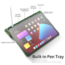 Load image into Gallery viewer, Multi-folding Horizontal Flip PU Leather + TPU Aitbag Shockproof Half Paste Case with Holder &amp; Pen Slot &amp; Sleep / Wake-up Function, For iPad Pro 11 2022 / 2020/2021