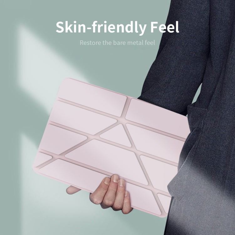 Multi-folding Horizontal Flip PU Leather + TPU Aitbag Shockproof Half Paste Case with Holder & Pen Slot & Sleep / Wake-up Function, For iPad Pro 11 2022 / 2020/2021