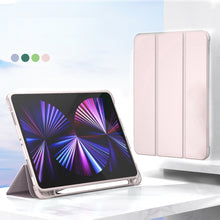 Load image into Gallery viewer, 3-folding Horizontal Flip PU Leather + TPU Aitbag Shockproof Half Paste Case with Holder &amp; Pen Slot &amp; Sleep / Wake-up Function, For iPad Pro 11 2022 / 2020/2021