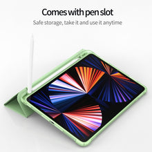 Load image into Gallery viewer, 3-folding Horizontal Flip PU Leather + TPU Aitbag Shockproof Half Paste Case with Holder &amp; Pen Slot &amp; Sleep / Wake-up Function, For iPad Pro 11 2022 / 2020/2021