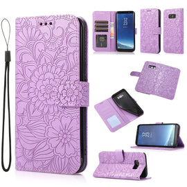 Skin Feel Embossed Sunflower Horizontal Flip Leather Case with Holder & Card Slots & Wallet & Lanyard, For Samsung Galaxy S8+, For Samsung Galaxy A12, For Samsung Galaxy A42 5G, For Samsung Galaxy A32 4G, For Samsung Galaxy A32 5G, For Samsung Galaxy A...