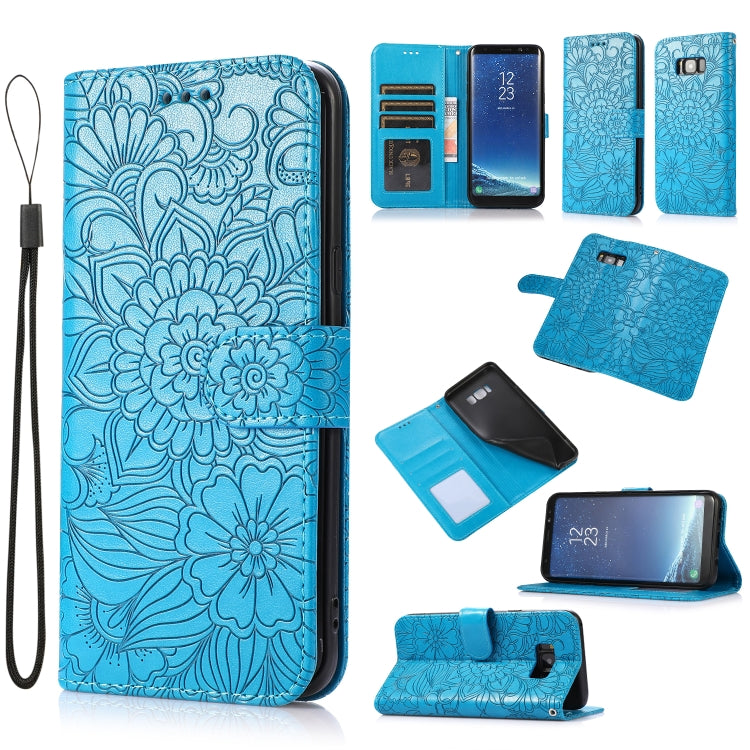 Skin Feel Embossed Sunflower Horizontal Flip Leather Case with Holder & Card Slots & Wallet & Lanyard, For Samsung Galaxy S8+, For Samsung Galaxy A12, For Samsung Galaxy A42 5G, For Samsung Galaxy A32 4G, For Samsung Galaxy A32 5G, For Samsung Galaxy A...