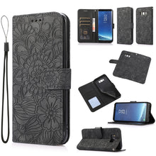 Load image into Gallery viewer, Skin Feel Embossed Sunflower Horizontal Flip Leather Case with Holder &amp; Card Slots &amp; Wallet &amp; Lanyard, For Samsung Galaxy S8+, For Samsung Galaxy A12, For Samsung Galaxy A42 5G, For Samsung Galaxy A32 4G, For Samsung Galaxy A32 5G, For Samsung Galaxy A...