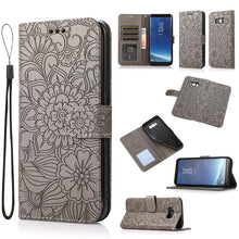 Load image into Gallery viewer, Skin Feel Embossed Sunflower Horizontal Flip Leather Case with Holder &amp; Card Slots &amp; Wallet &amp; Lanyard, For Samsung Galaxy S8+, For Samsung Galaxy A12, For Samsung Galaxy A42 5G, For Samsung Galaxy A32 4G, For Samsung Galaxy A32 5G, For Samsung Galaxy A...